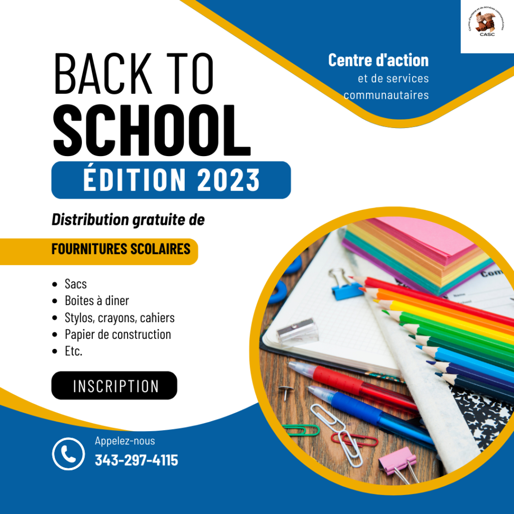 Distribution de matériel scolaire gratuit 2023